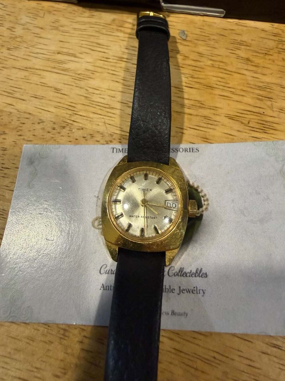 Timex wind sportster Gold Tone Date
